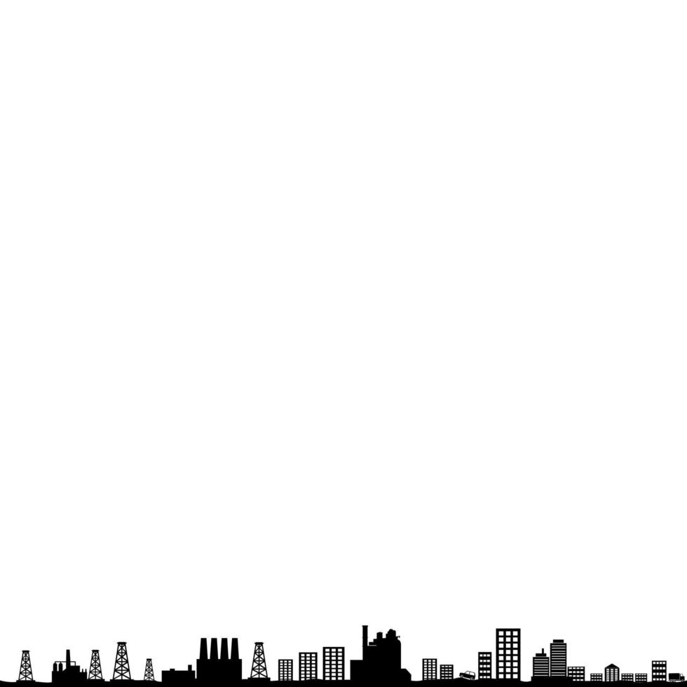 silueta de el urbano paisaje vector