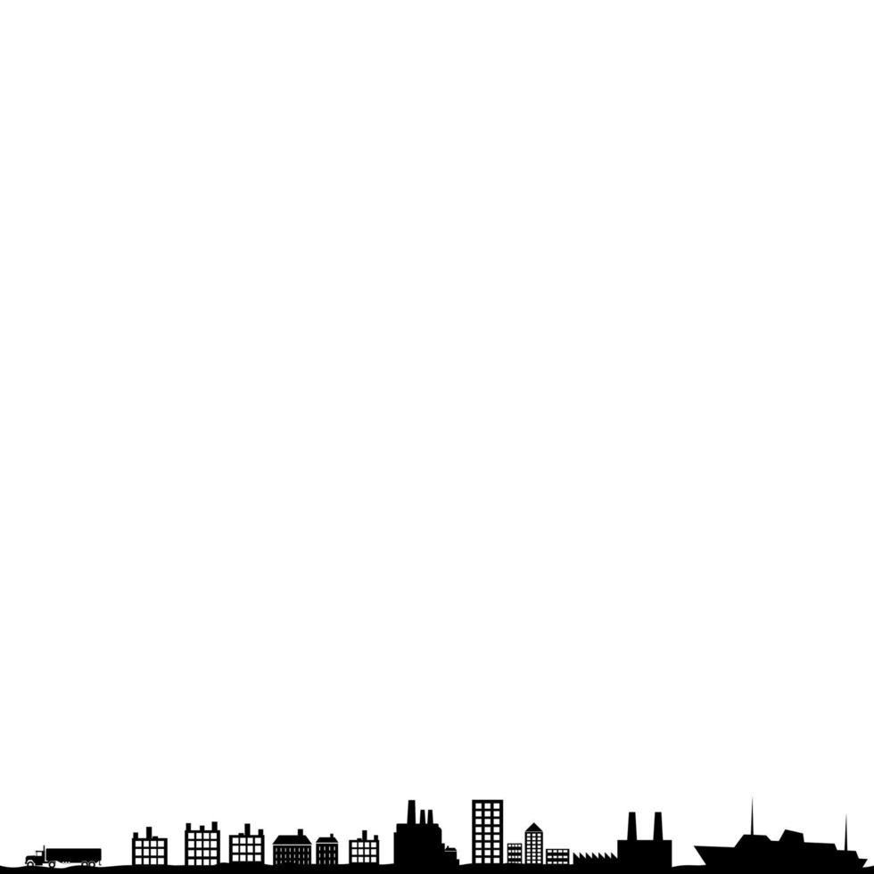 silueta de el urbano paisaje vector