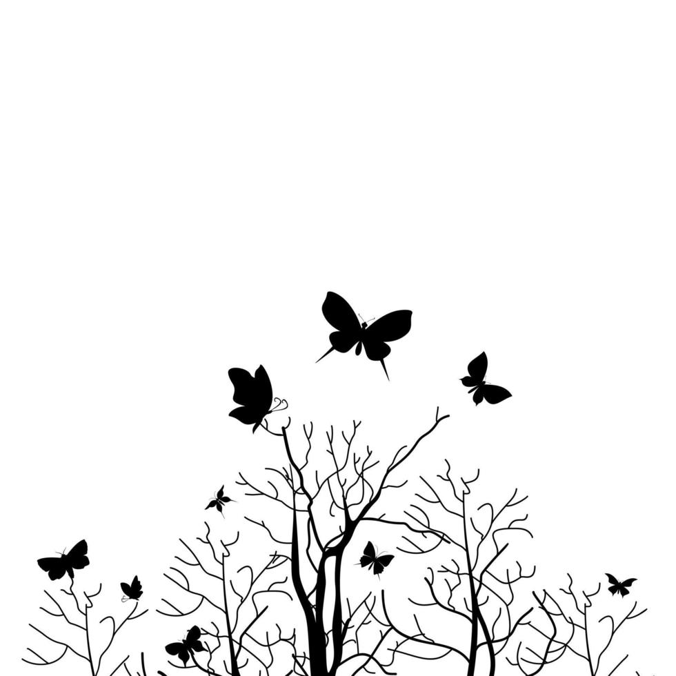 A butterfly on a tree vector