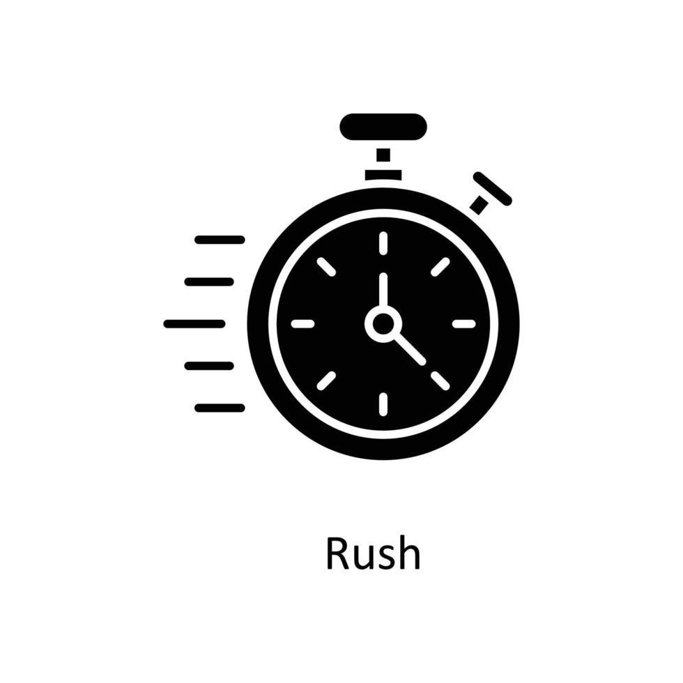 Rush Vector Solid Icons. Simple stock illustration stock