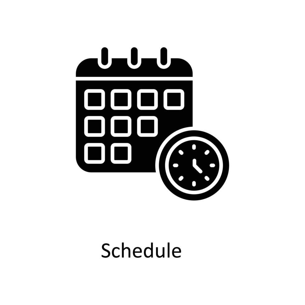 Schedule  Vector Solid Icons. Simple stock illustration stock