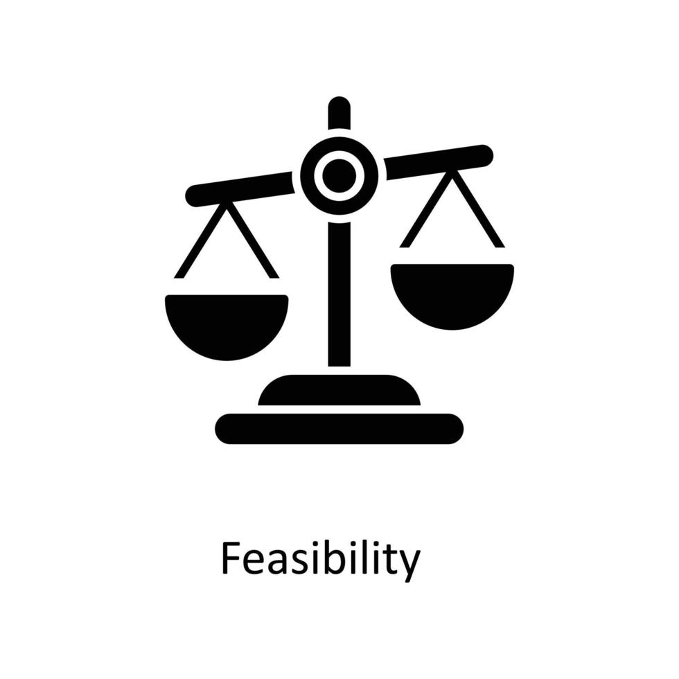 Feasibility Vector Solid Icons. Simple stock illustration stock