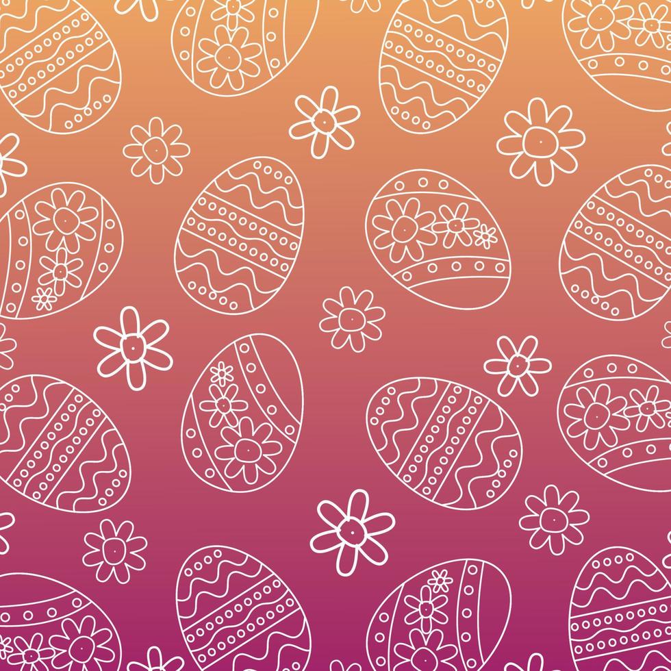 geometric pattern abstract background, with easter egg and floral ornament. Template for banners, posters, social media, greeting cards, spring gift wrapping. vector