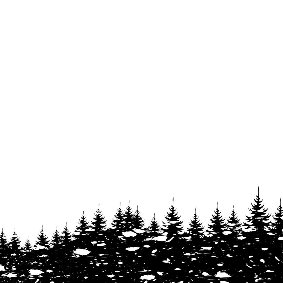 Forest landscape against the sky vector