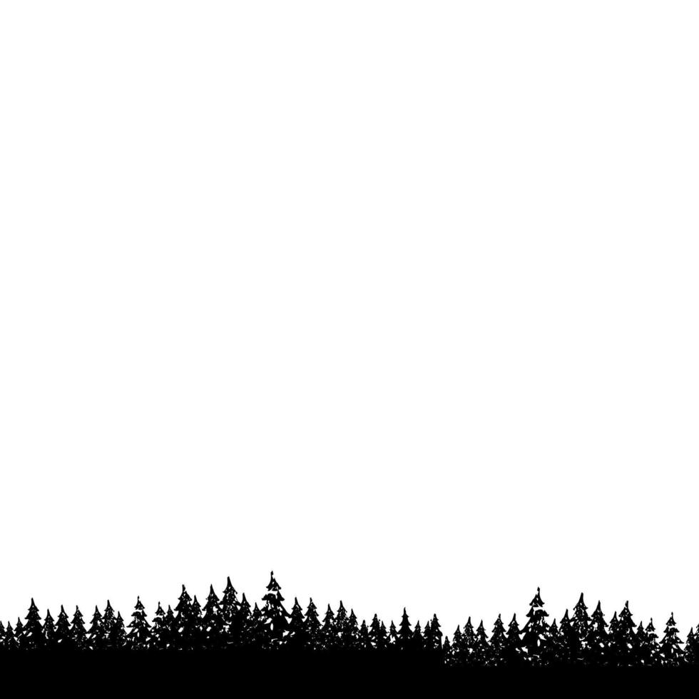 Forest landscape against the sky vector