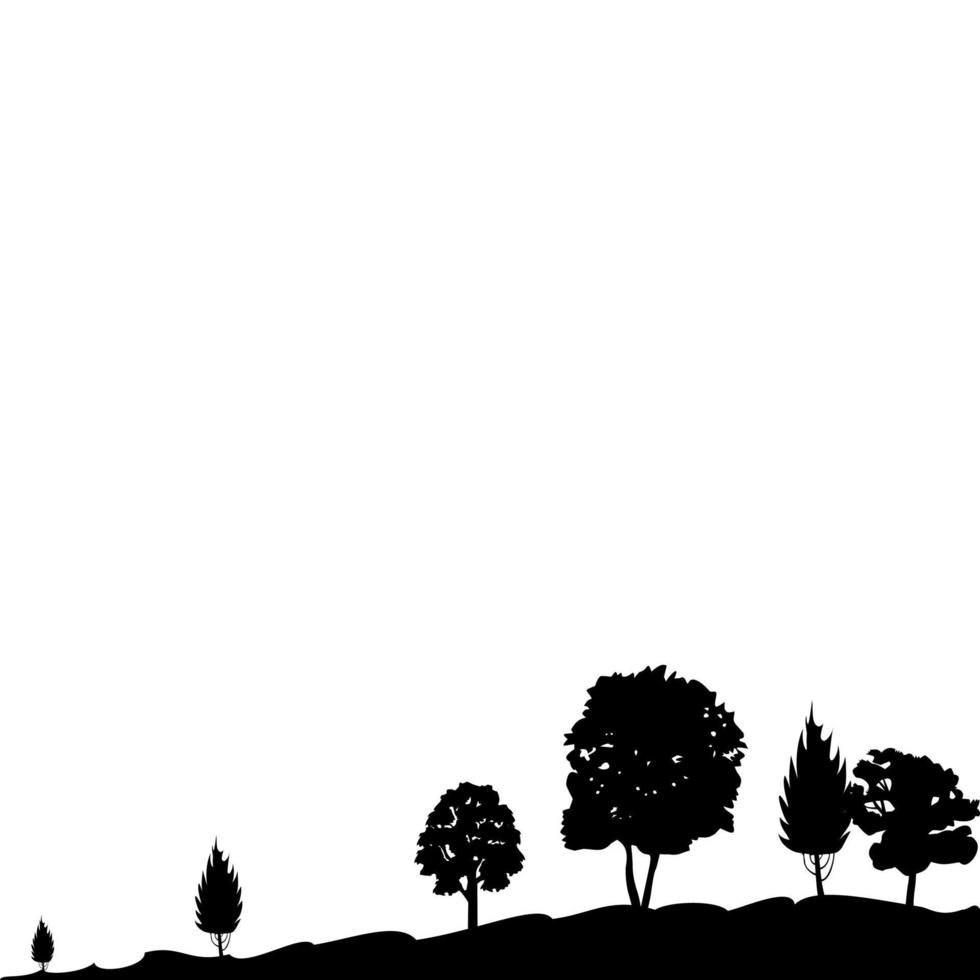 Forest landscape against the sky vector