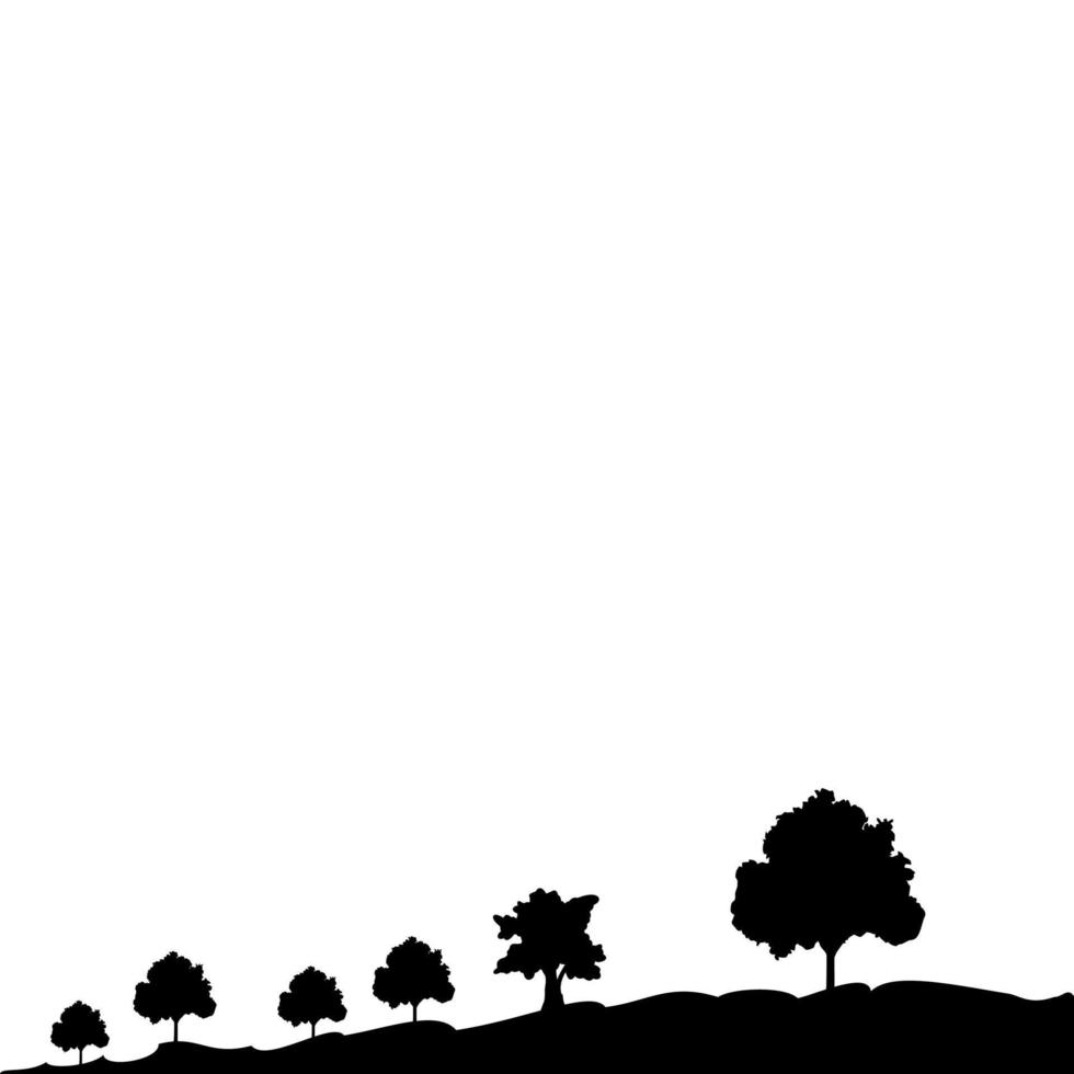 Forest landscape against the sky vector
