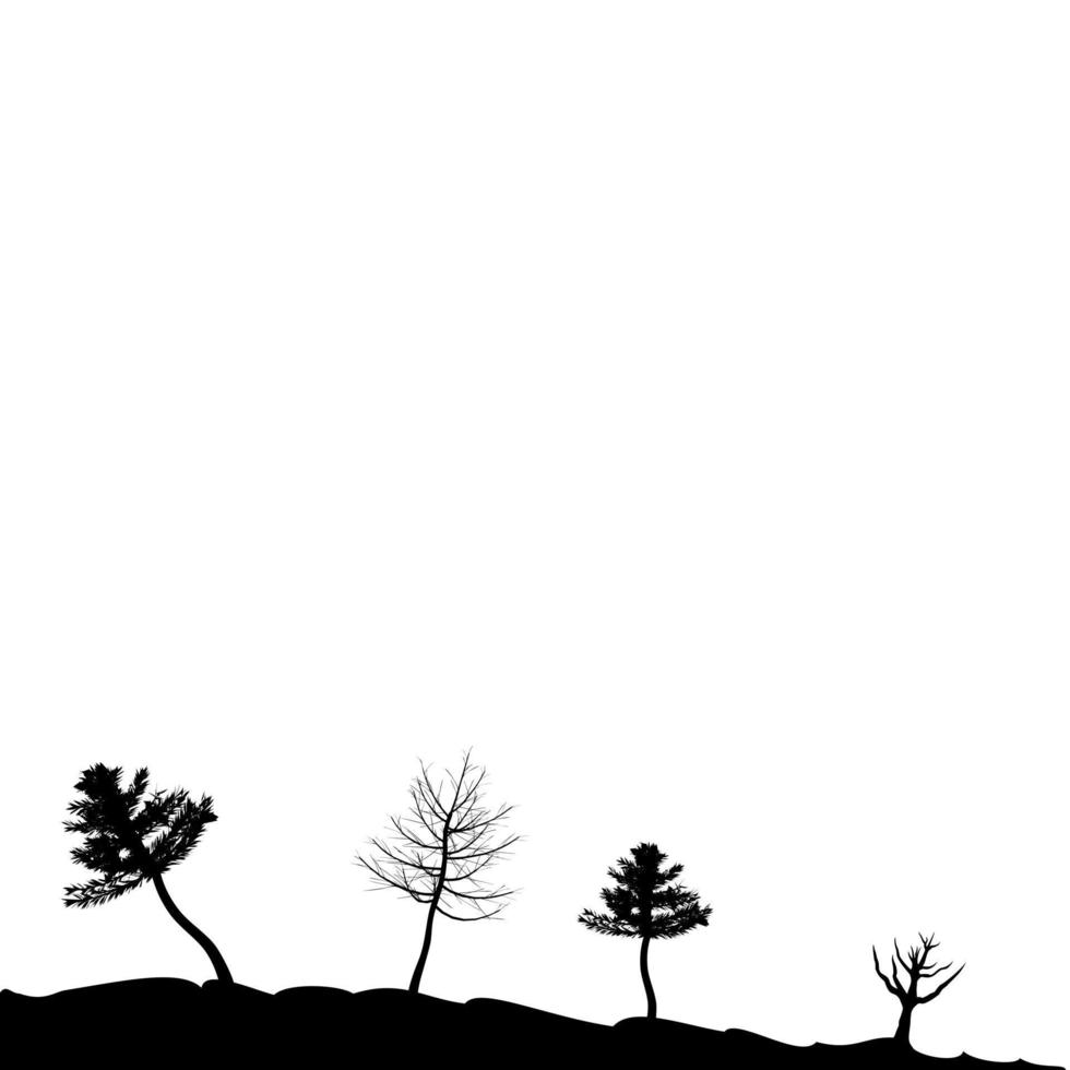 Forest landscape against the sky vector