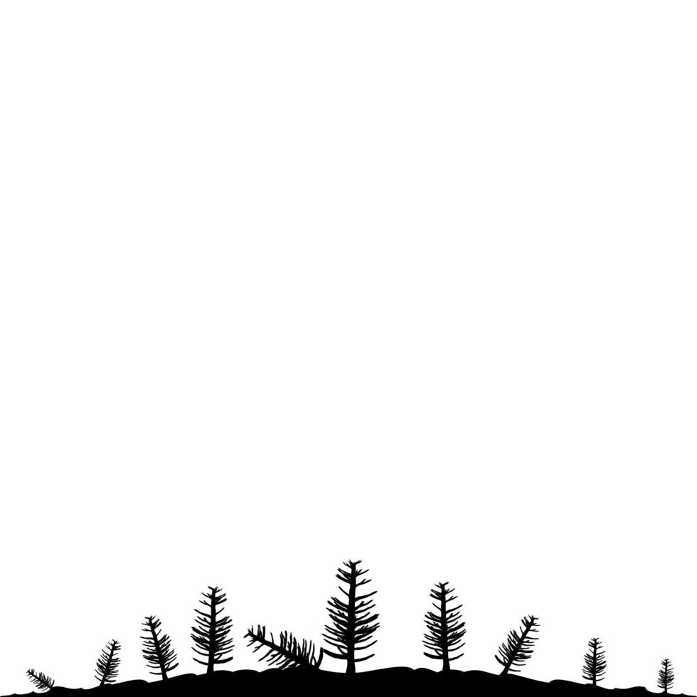 Forest landscape against the sky vector