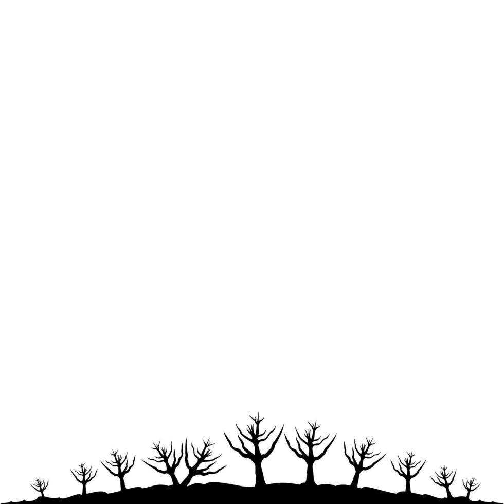 Forest landscape against the sky vector