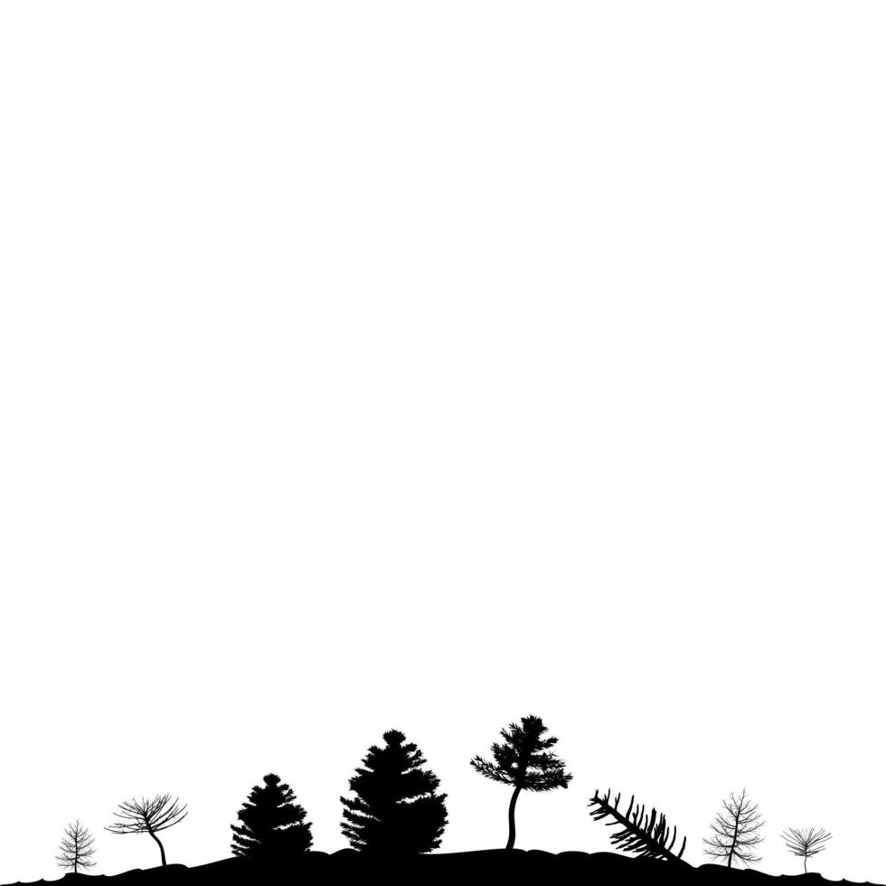 Forest landscape against the sky vector