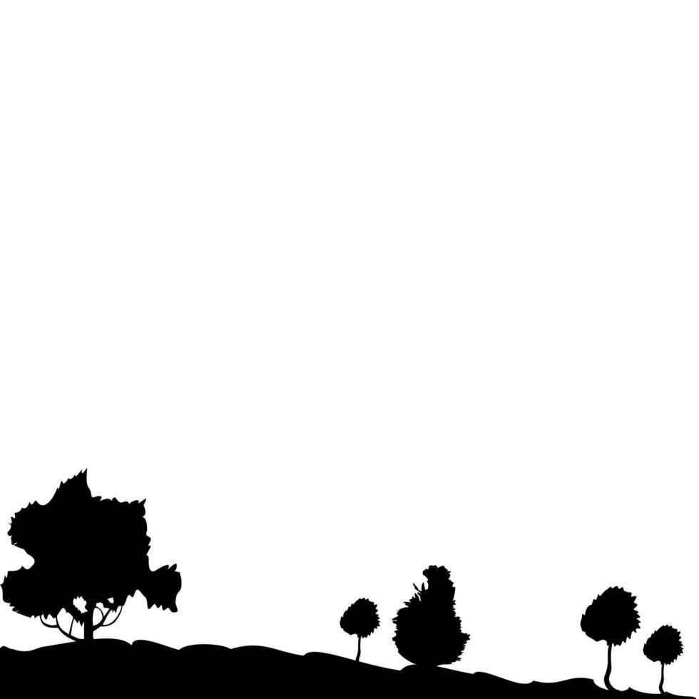 Forest landscape against the sky vector