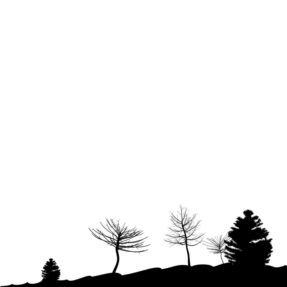 Forest landscape against the sky vector