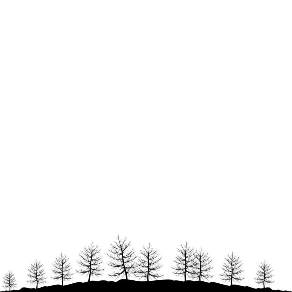 Forest landscape against the sky vector