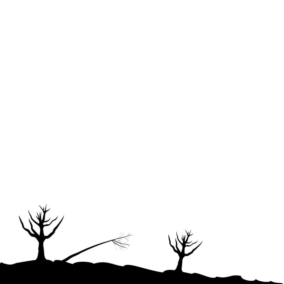 Forest landscape against the sky vector