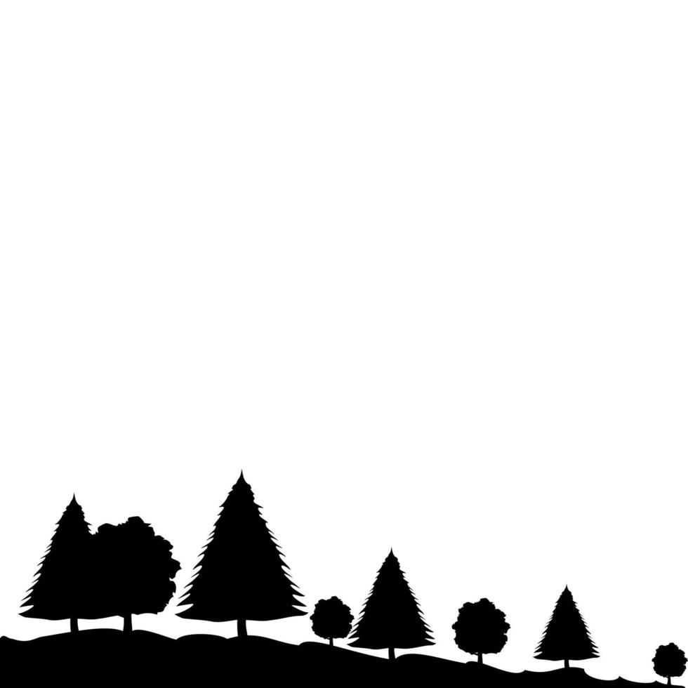 Forest landscape against the sky vector