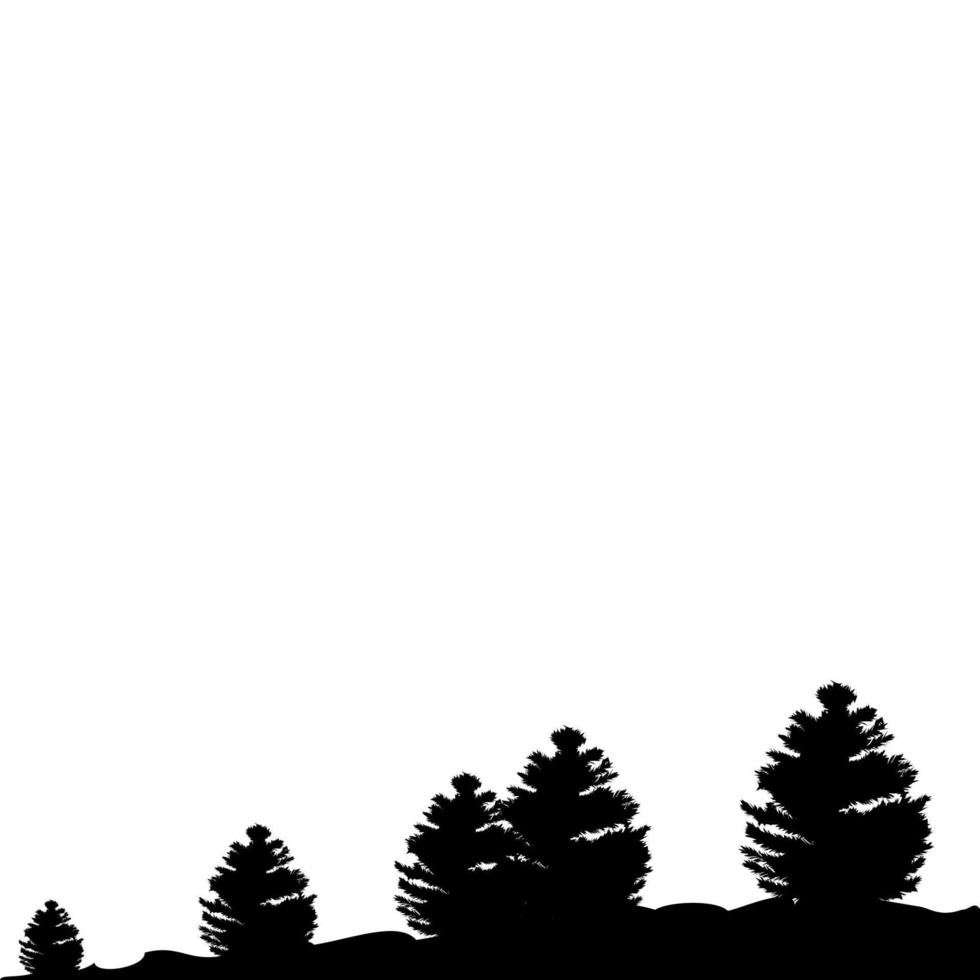 Forest landscape against the sky vector