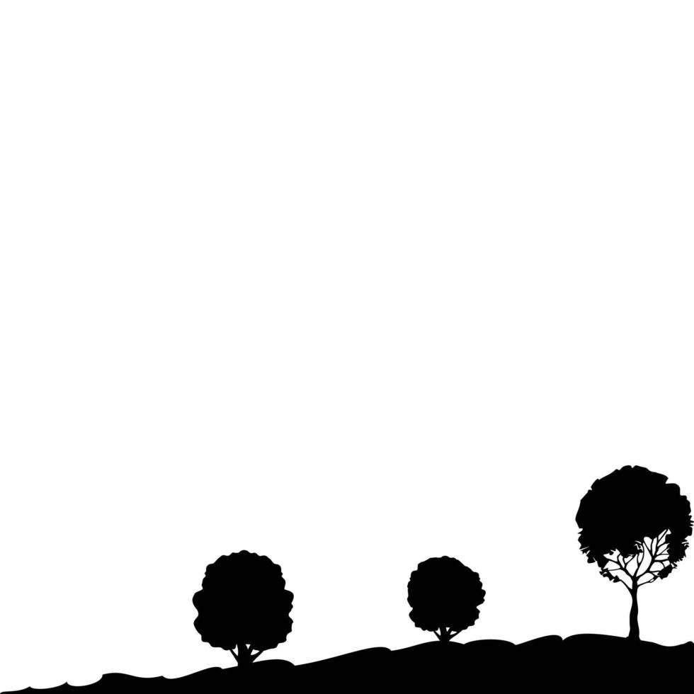 Forest landscape against the sky vector