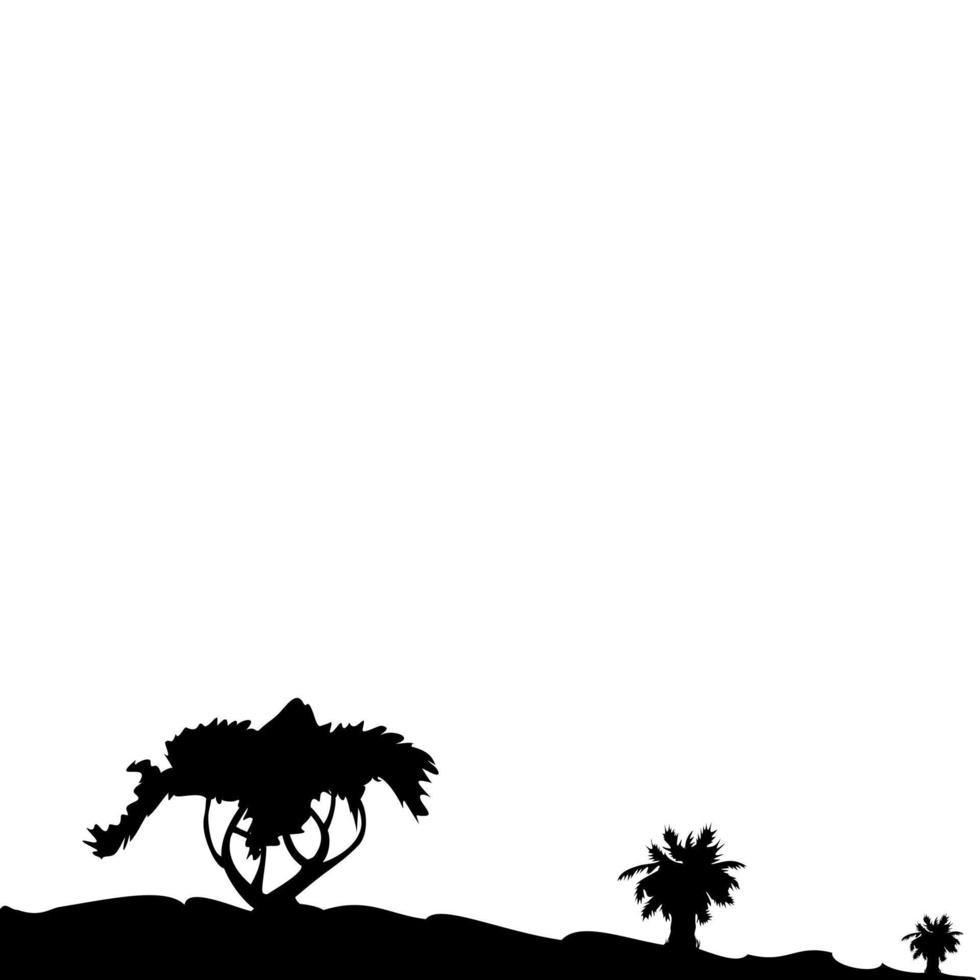 Forest landscape against the sky vector