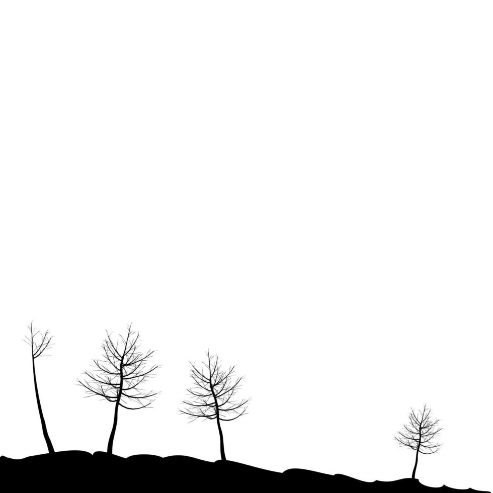 Forest landscape against the sky vector