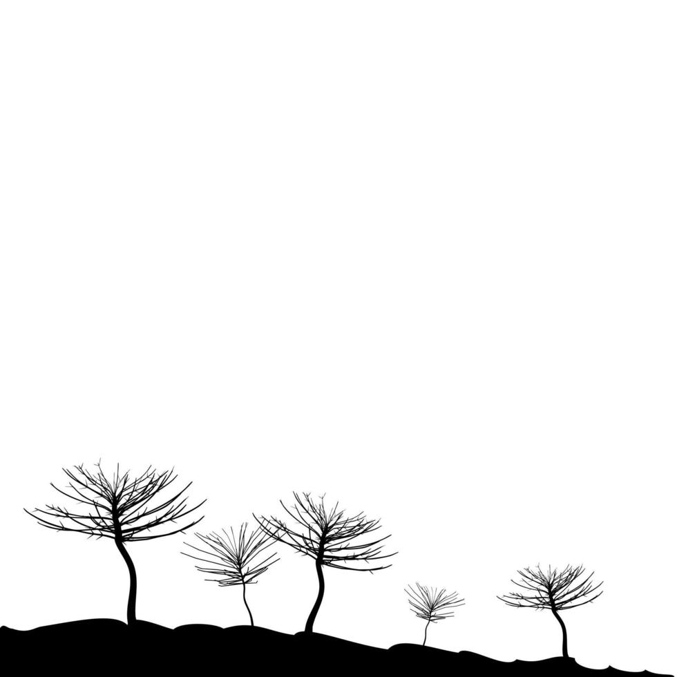 Forest landscape against the sky vector