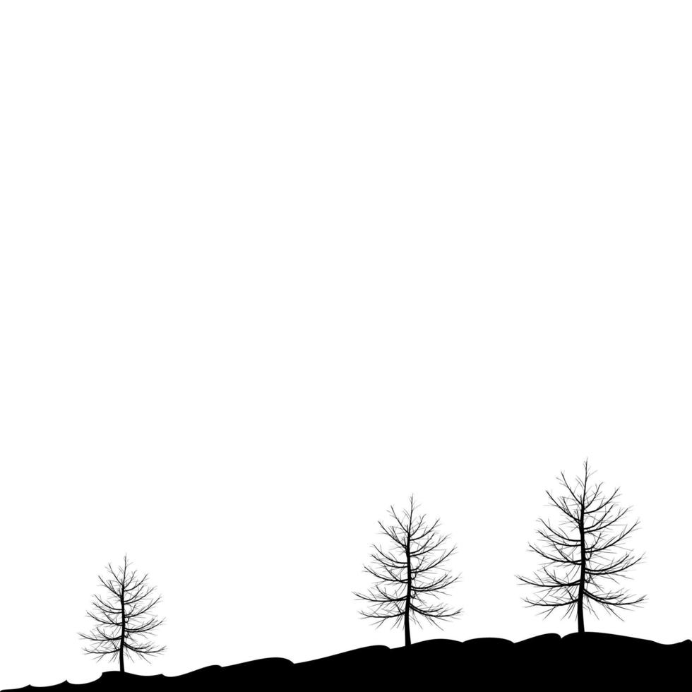 Forest landscape against the sky vector