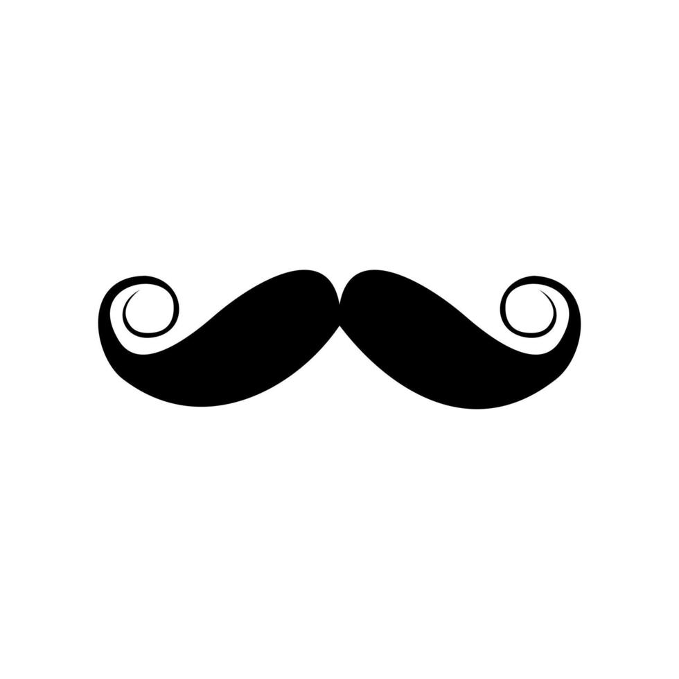 Black silhouette of a mustache vector
