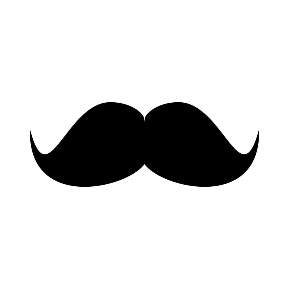 Black silhouette of a mustache vector