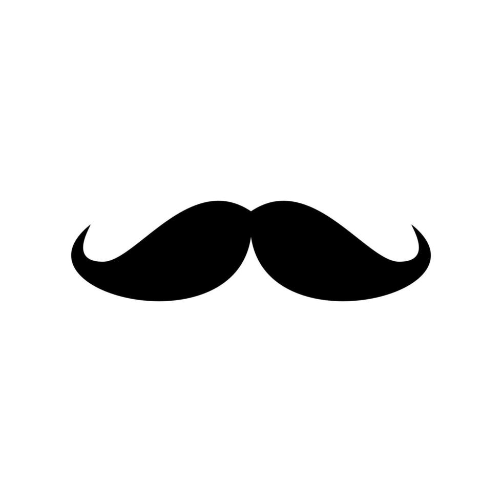 Black silhouette of a mustache vector