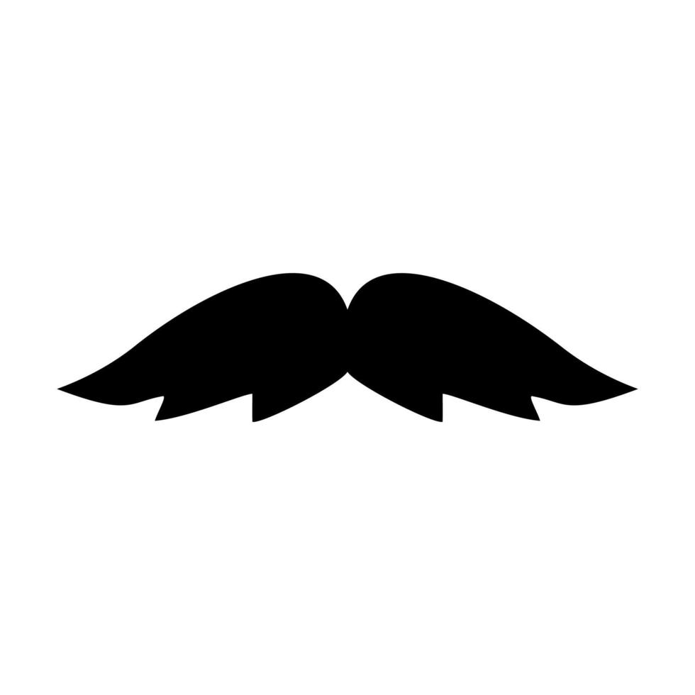 Black silhouette of a mustache vector