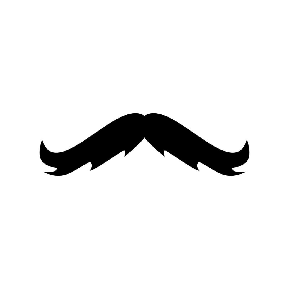 Black silhouette of a mustache vector