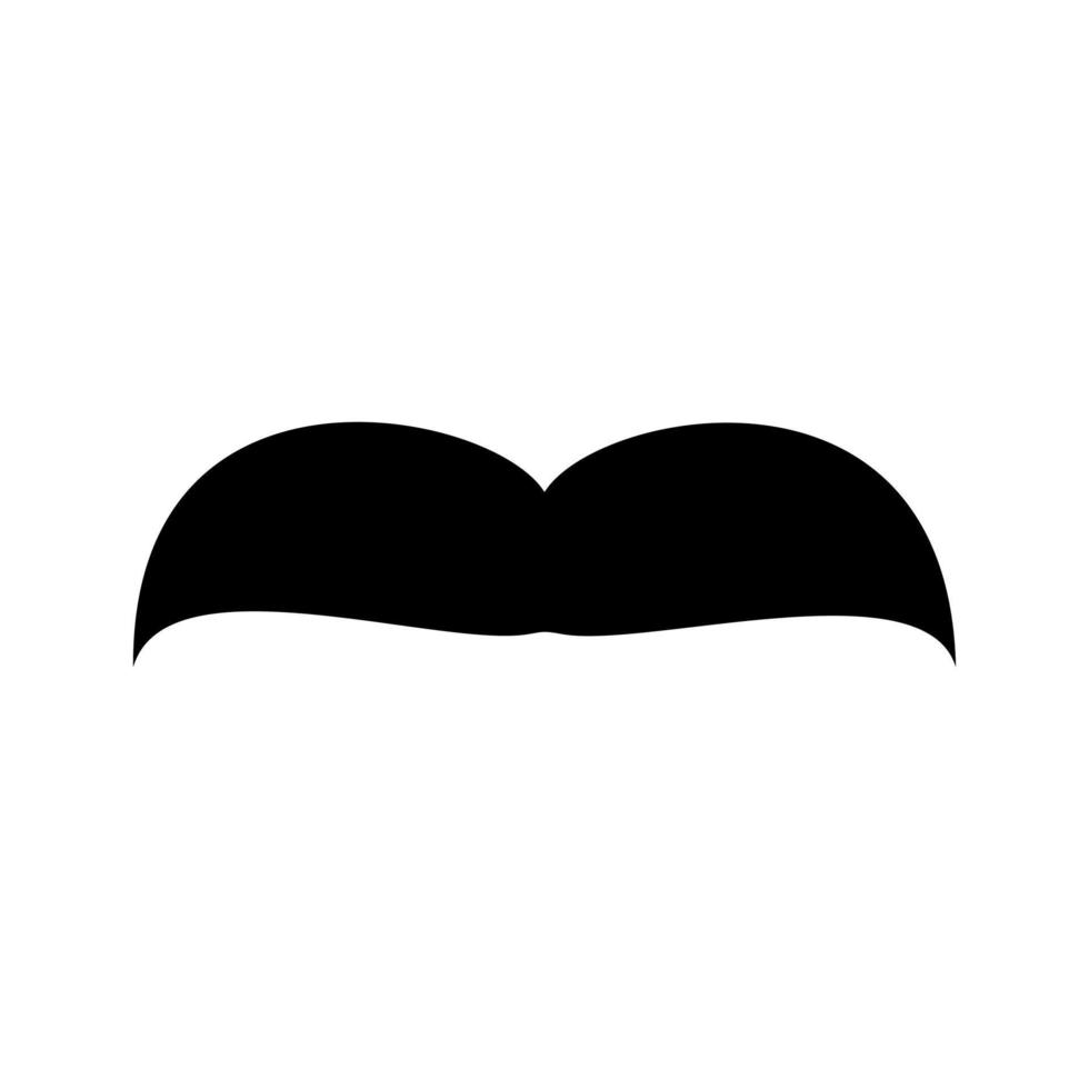 Black silhouette of a mustache vector