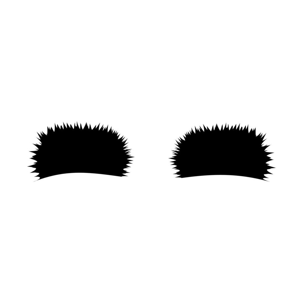 Black silhouette of a mustache vector