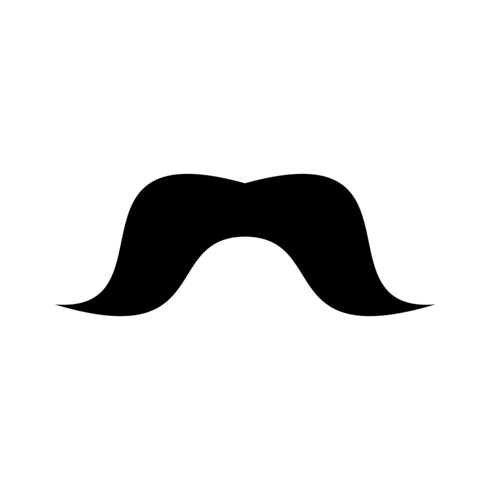 Black silhouette of a mustache vector