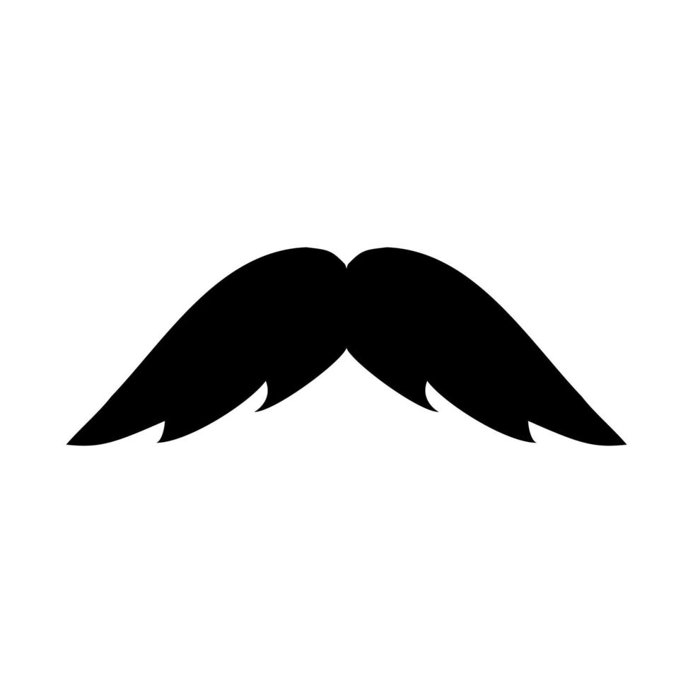Black silhouette of a mustache vector