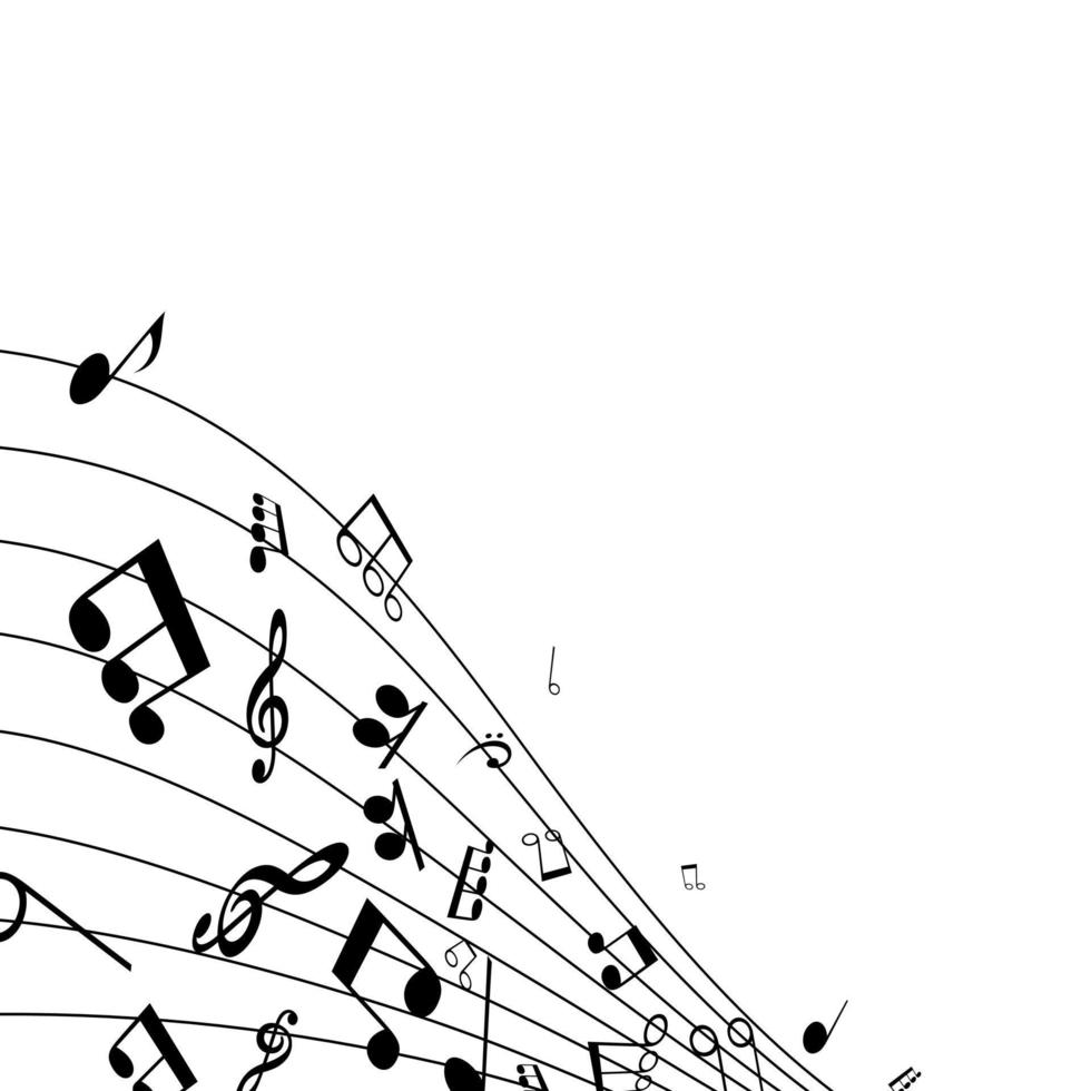 Abstraction on a theme music vector