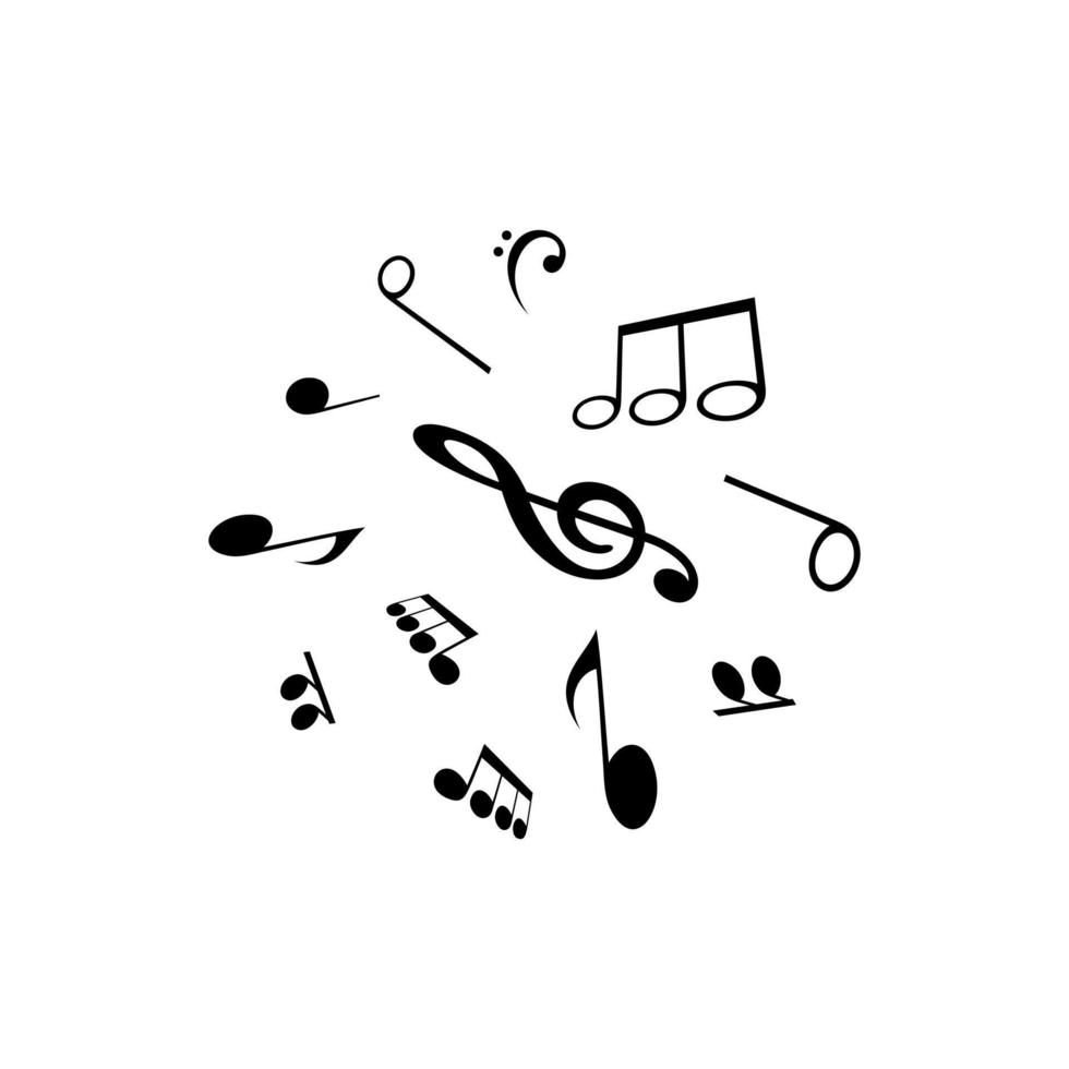 Abstraction on a theme music vector