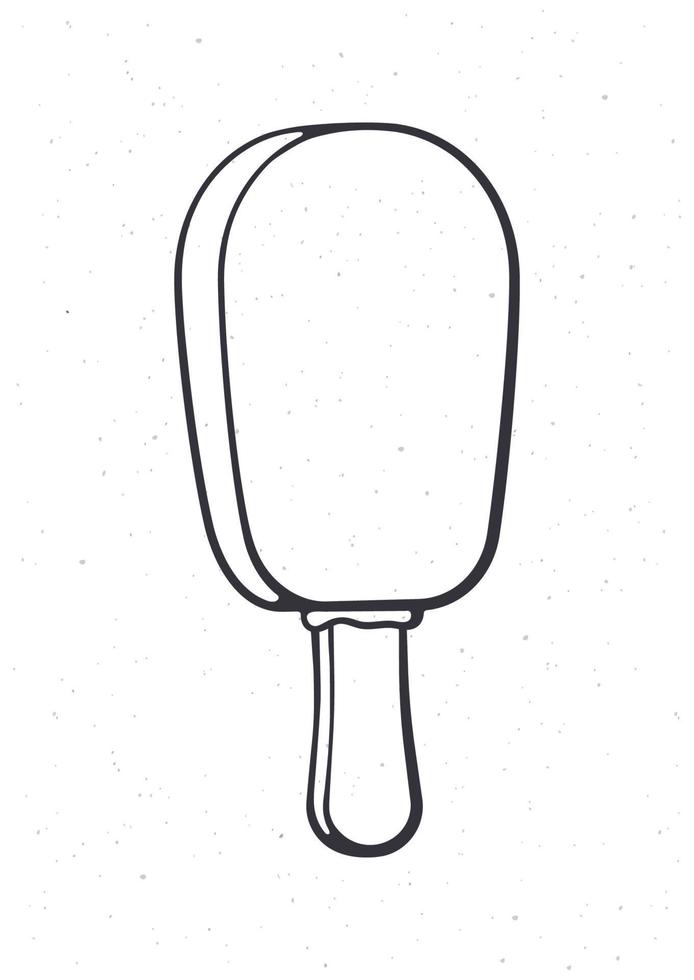 Hand drawn doodle of popsicle vector