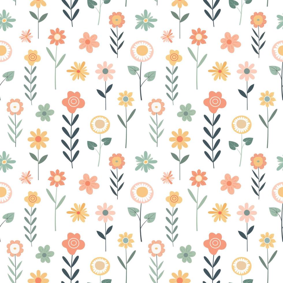 sin costura infantil modelo con vistoso flores infantil textura