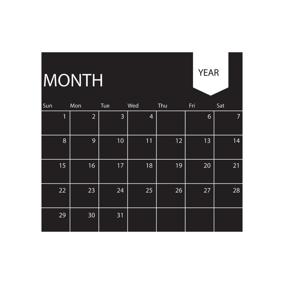 Calendar icon vector. date illustration sign. month symbol. day of the week logo. vector