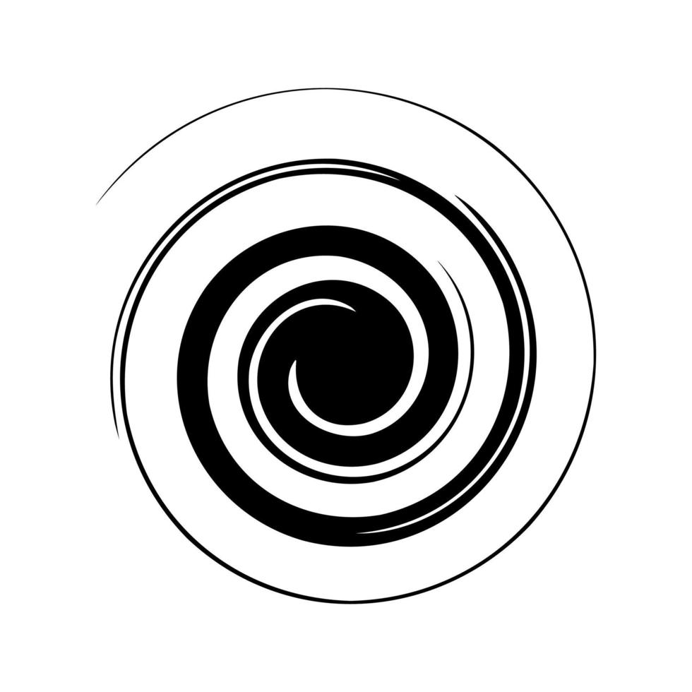 Abstract spiral sketch vector