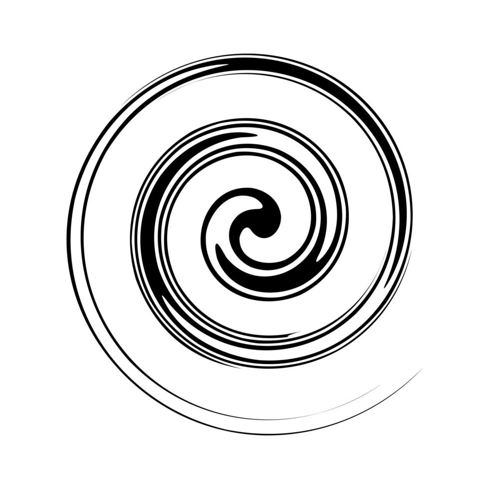 Abstract spiral sketch vector