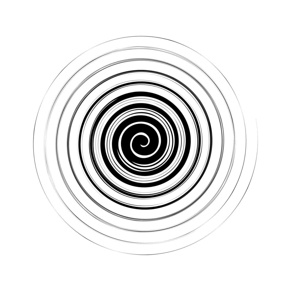 Abstract spiral sketch vector