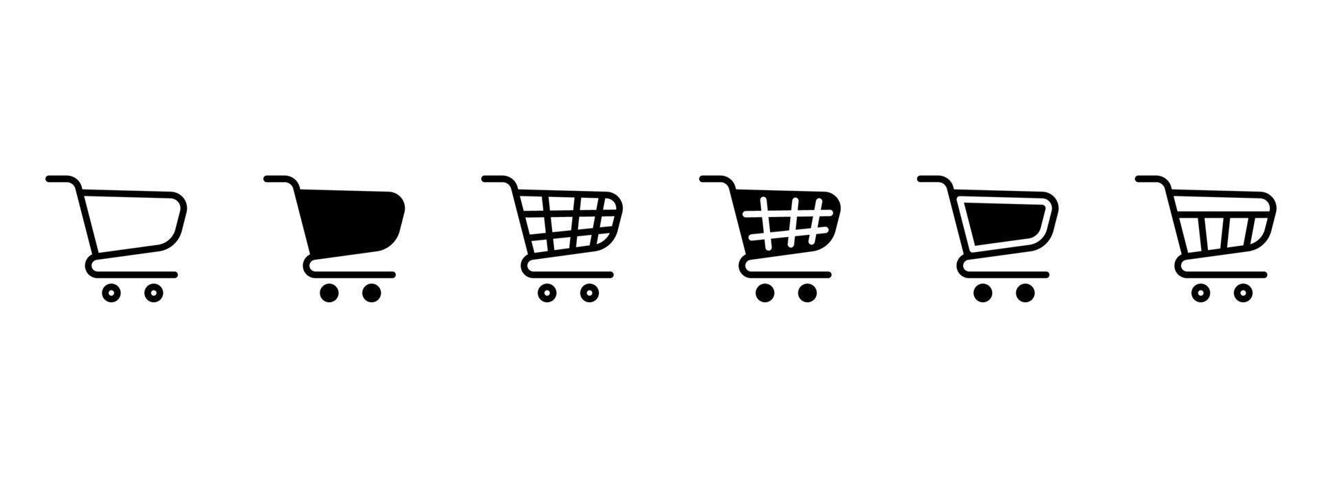 Simple vector icon on a theme cart trolley