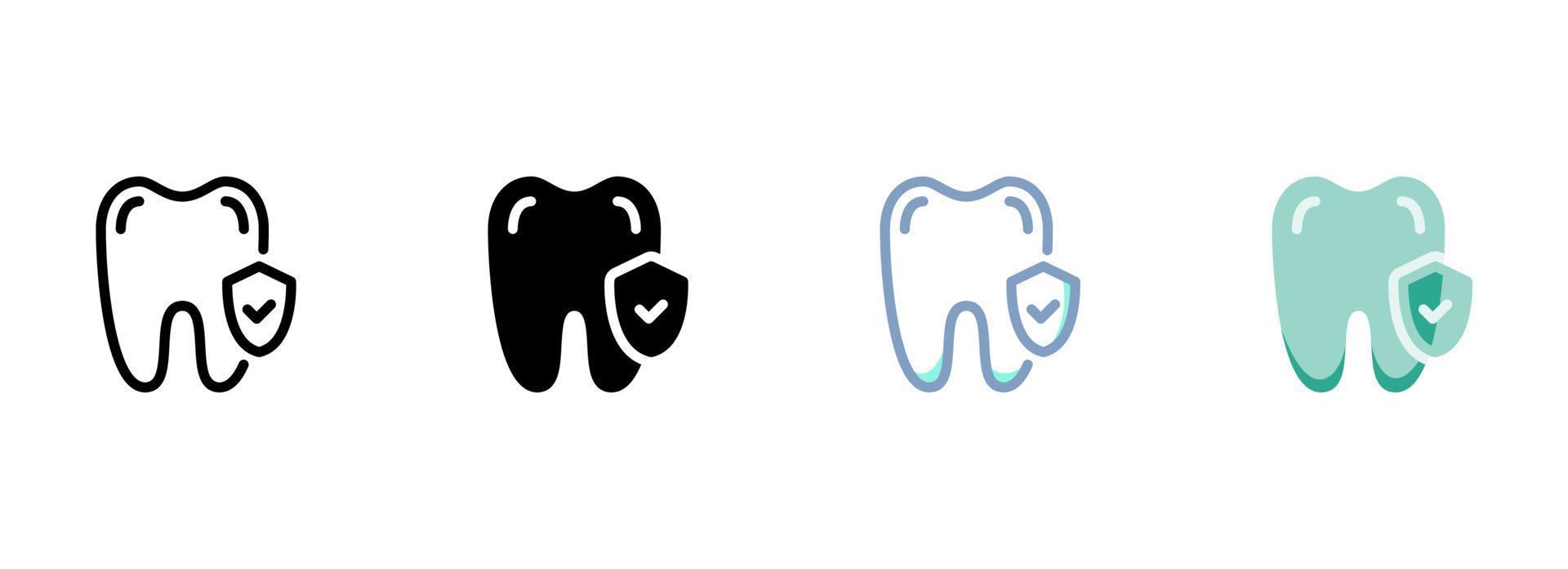 Simple vector icon on a theme tooth