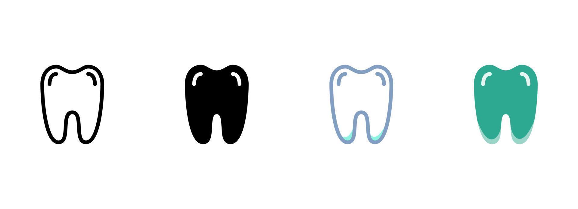 Simple vector icon on a theme tooth