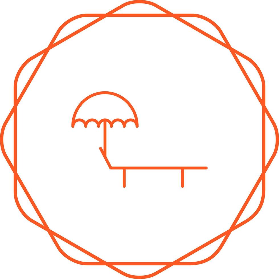Sunbathing Chair Vector Icon