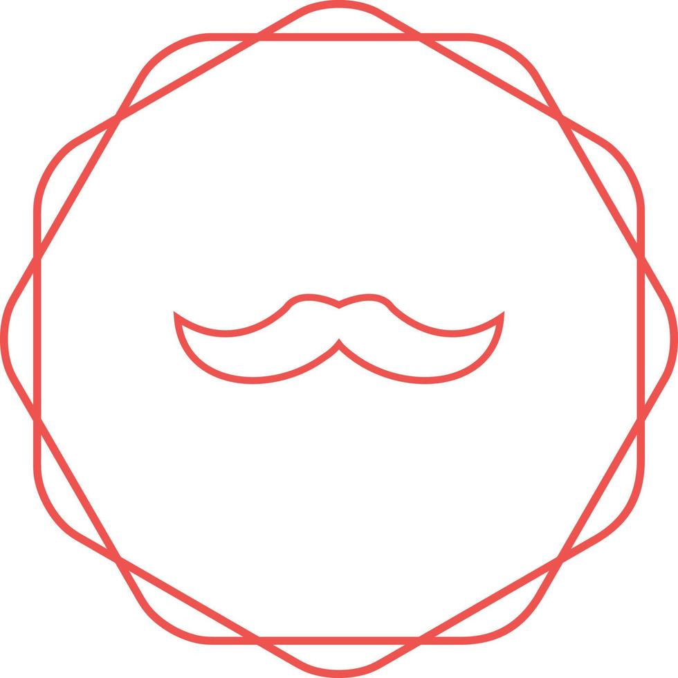 icono de vector de bigote