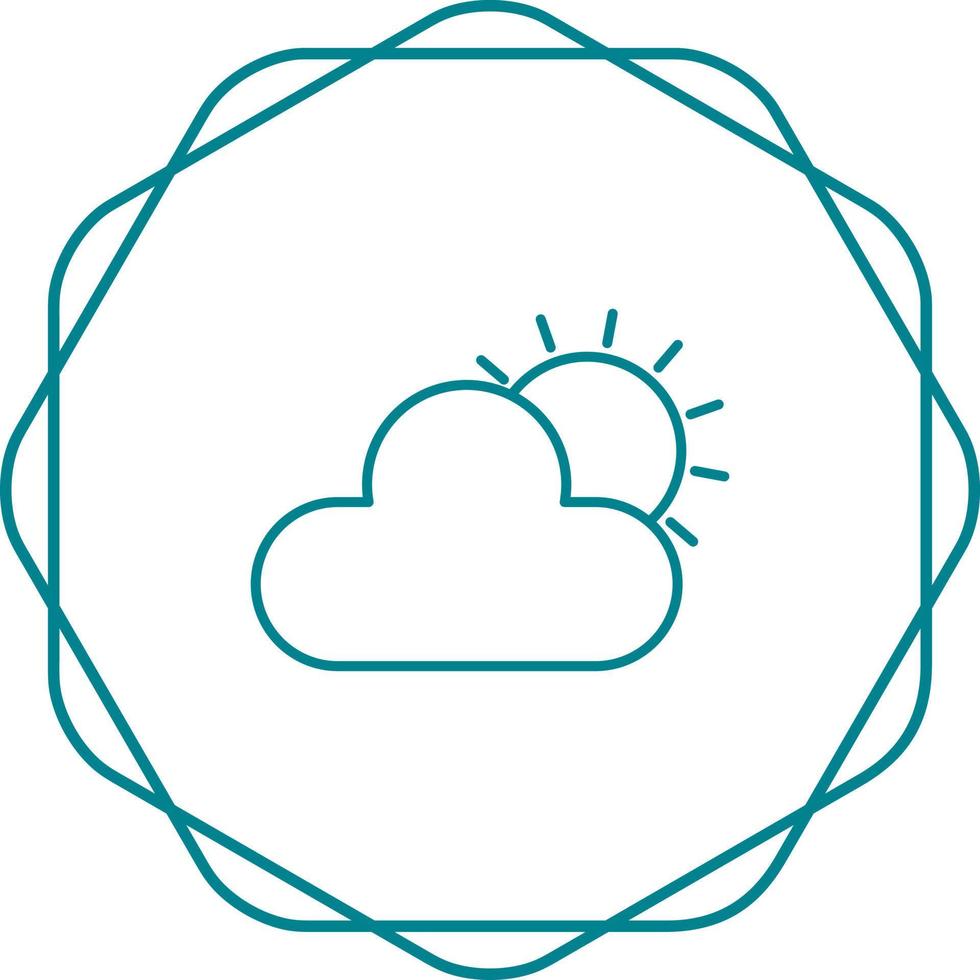 Sun Cloud Vector Icon
