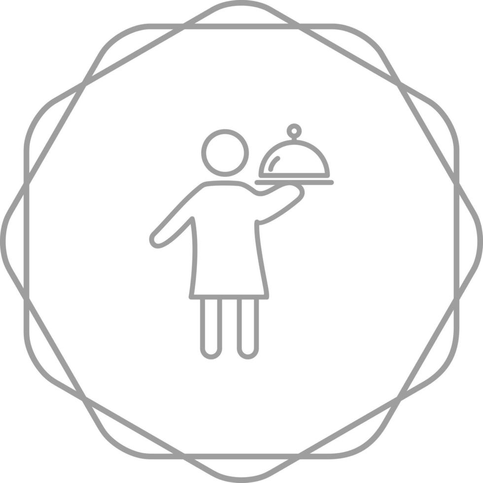 Man Serving Food Vector Icon